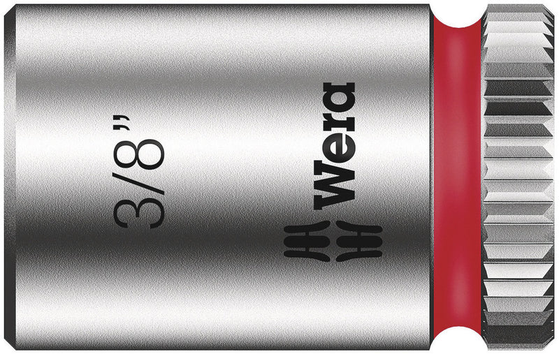 Wera 05003520001, 3/8" Hex Socket, 1/4" Square Drive, Inch Hex, 6-Point, Chrome, Power Socket, 8790 HMA