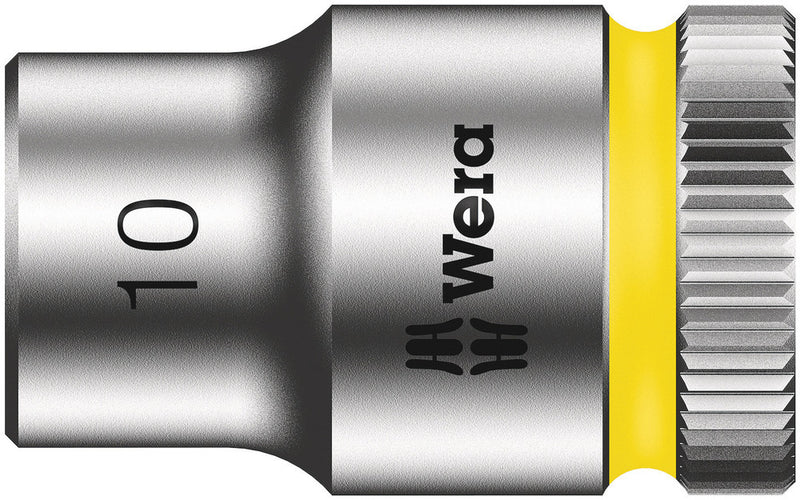 Wera 05003555001, 10mm Hex Socket, 3/8" Square Drive, Metric Hex, 6-Point, Chrome, Power Socket, 8790 HMB