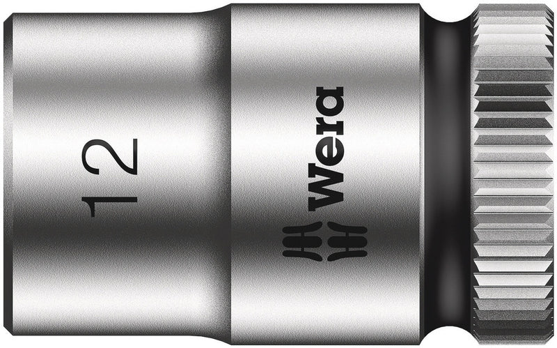 Wera 05003557001, 12mm Hex Socket, 3/8" Square Drive, Metric Hex, 6-Point, Chrome, Power Socket, 8790 HMB