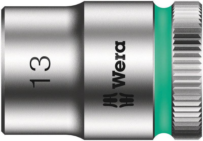 Wera 05003558001, 13mm Hex Socket, 3/8" Square Drive, Metric Hex, 6-Point, Chrome, Power Socket, 8790 HMB
