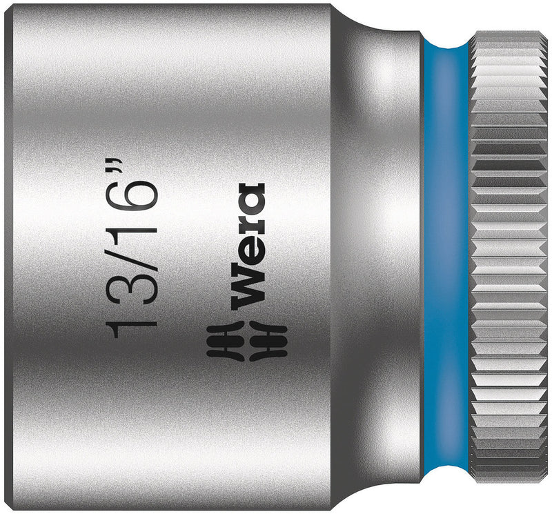 Wera 05003579001, 13/16" Hex Socket, 3/8" Square Drive, Inch Hex, 6-Point, Chrome, Power Socket, 8790 HMB