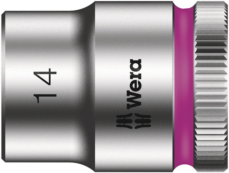 Wera 05003559001, 14mm Hex Socket, 3/8" Square Drive, Metric Hex, 6-Point, Chrome, Power Socket, 8790 HMB