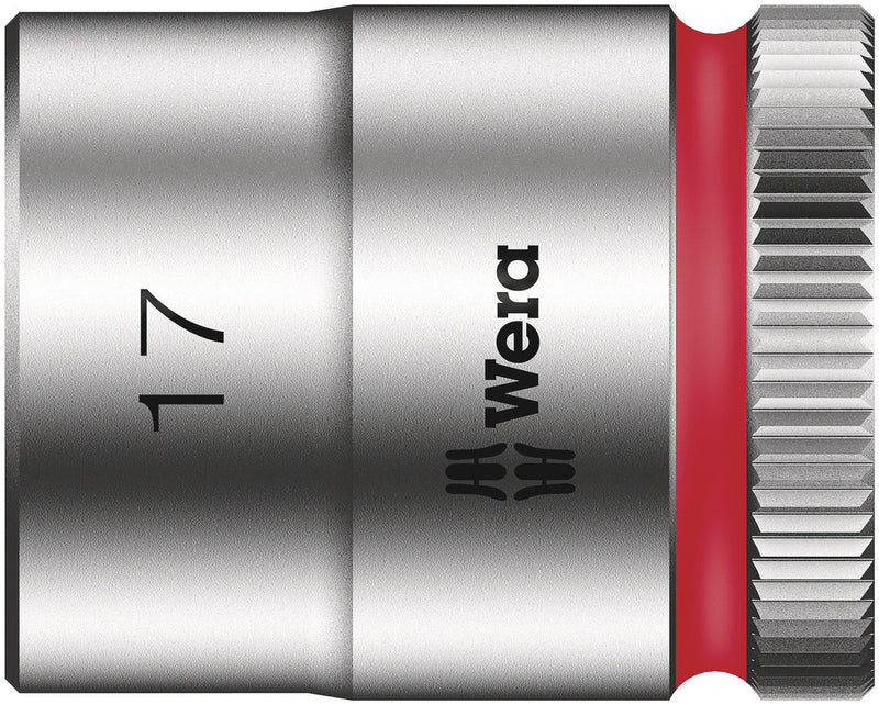 Wera 05003562001, 17mm Hex Socket, 3/8" Square Drive, Metric Hex, 6-Point, Chrome, Power Socket, 8790 HMB