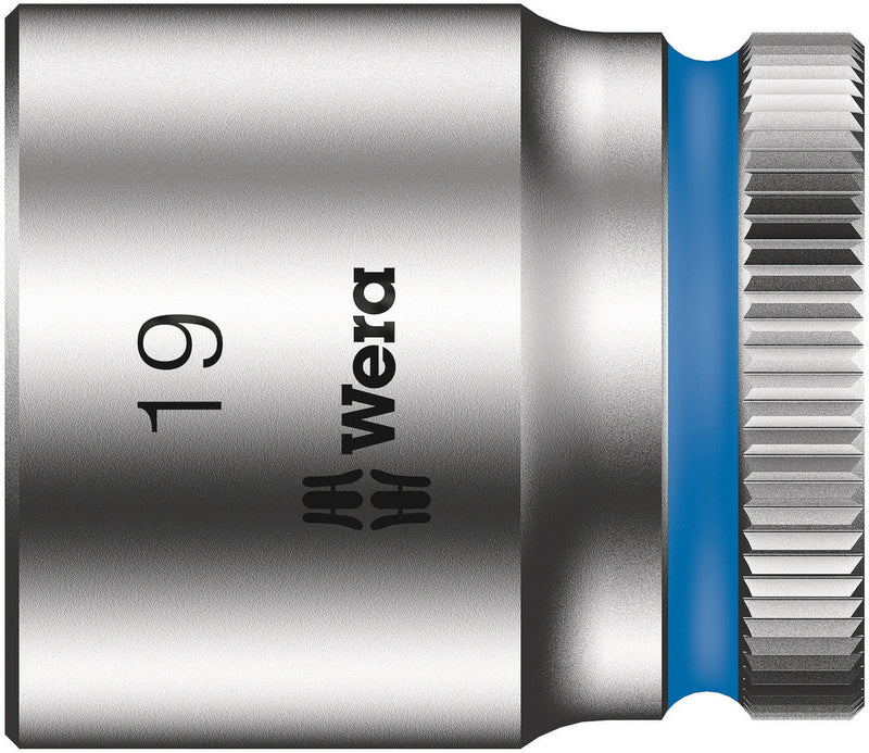 Wera 05003564001, 19mm Hex Socket, 3/8" Square Drive, Metric Hex, 6-Point, Chrome, Power Socket, 8790 HMB