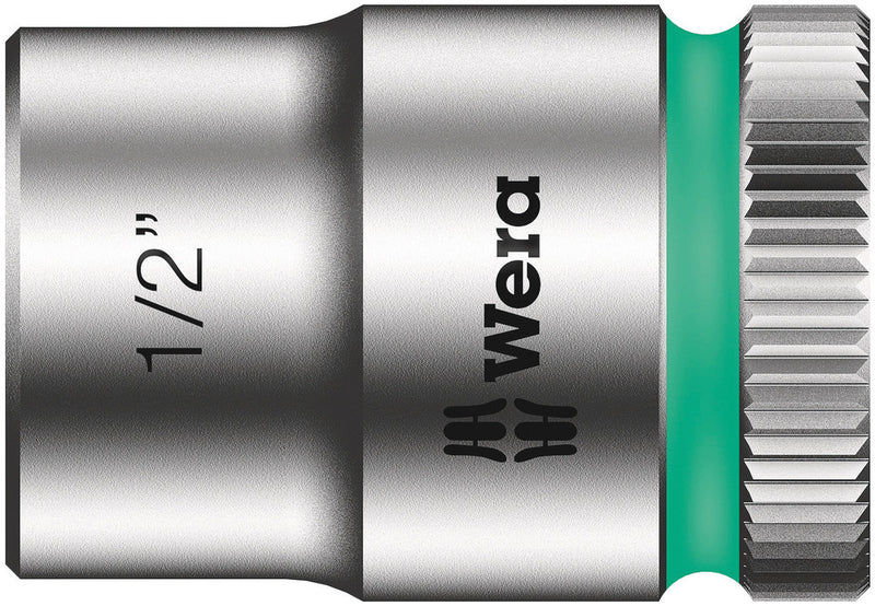 Wera 05003574001, 1/2" Hex Socket, 3/8" Square Drive, Inch Hex, 6-Point, Chrome, Power Socket, 8790 HMB