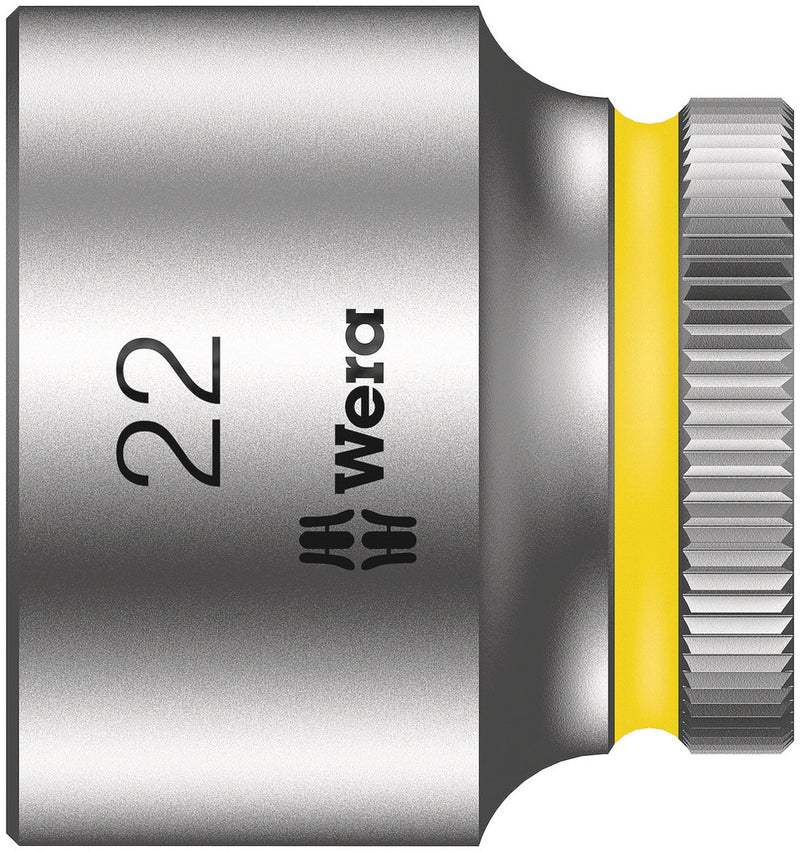 Wera 05003567001, 22mm Hex Socket, 3/8" Square Drive, Metric Hex, 6-Point, Chrome, Power Socket, 8790 HMB