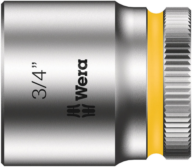 Wera 05003578001, 3/4" Hex Socket, 3/8" Square Drive, Inch Hex, 6-Point, Chrome, Power Socket, 8790 HMB