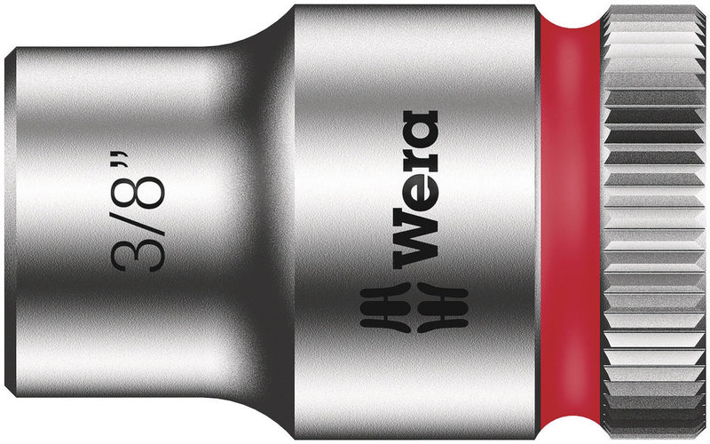 Wera 05003572001, 3/8" Hex Socket, 3/8" Square Drive, Inch Hex, 6-Point, Chrome, Power Socket, 8790 HMB
