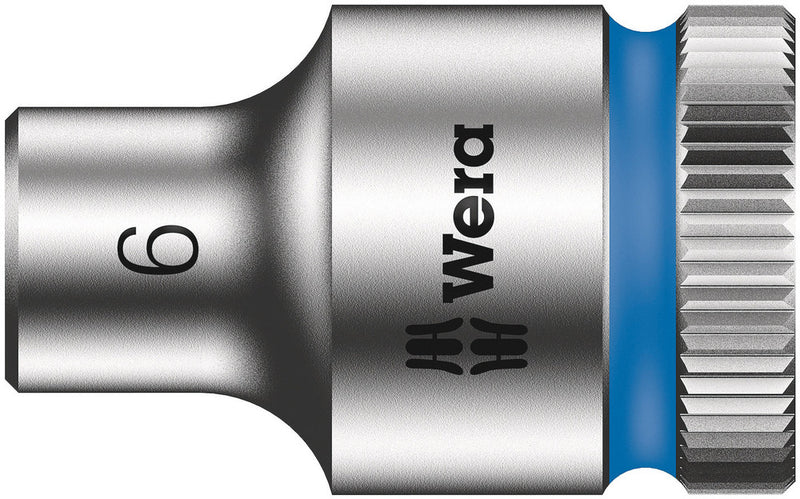 Wera 05003551001, 6mm Hex Socket, 3/8" Square Drive, Metric Hex, 6-Point, Chrome, Power Socket, 8790 HMB
