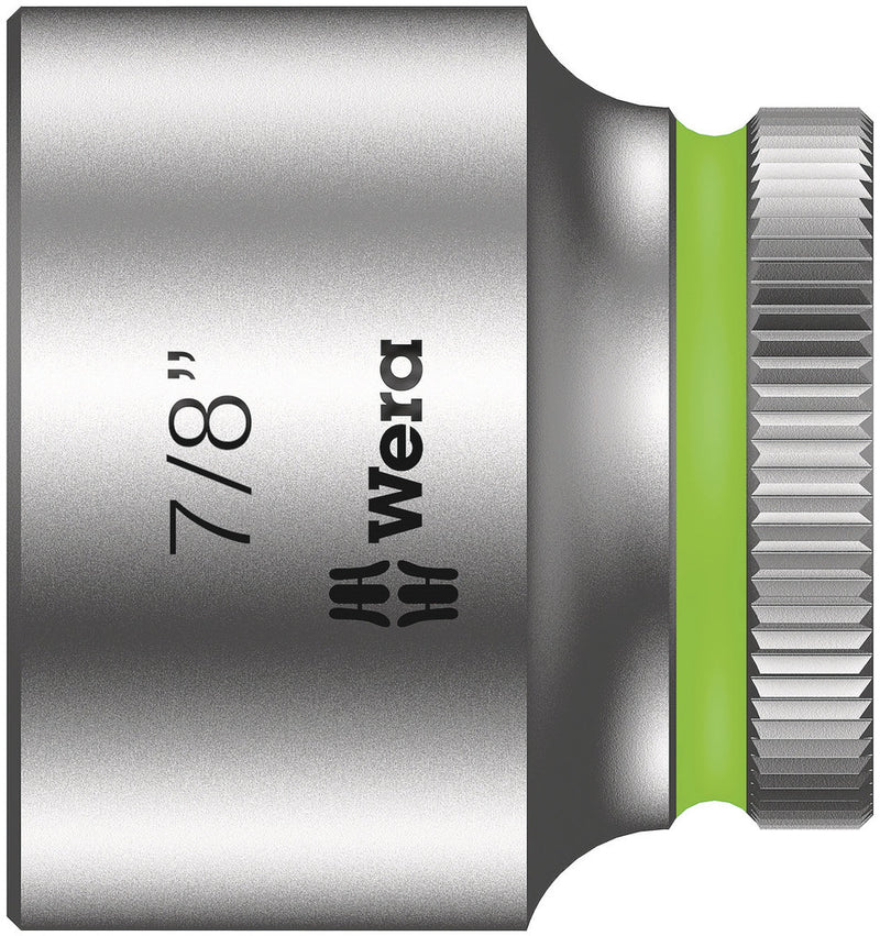 Wera 05003580001, 7/8" Hex Socket, 3/8" Square Drive, Inch Hex, 6-Point, Chrome, Power Socket, 8790 HMB