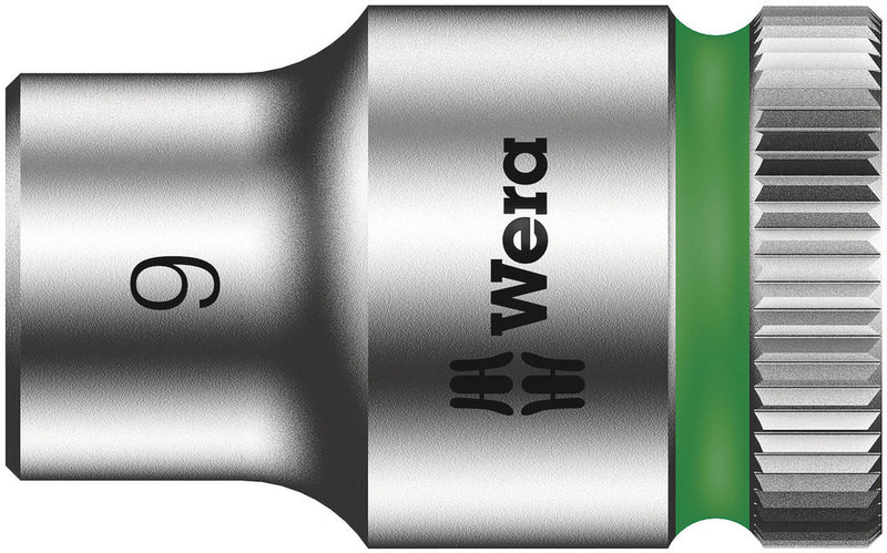 Wera 05003554001, 9mm Hex Socket, 3/8" Square Drive, Metric Hex, 6-Point, Chrome, Power Socket, 8790 HMB