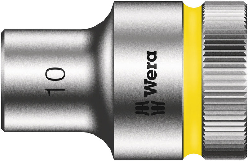 Wera 05003601001, 10mm Hex Socket, 1/2" Square Drive, Metric Hex, 6-Point, Chrome, Power Socket, 8790 HMC