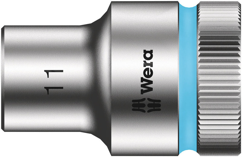 Wera 05003602001, 11mm Hex Socket, 1/2" Square Drive, Metric Hex, 6-Point, Chrome, Power Socket, 8790 HMC