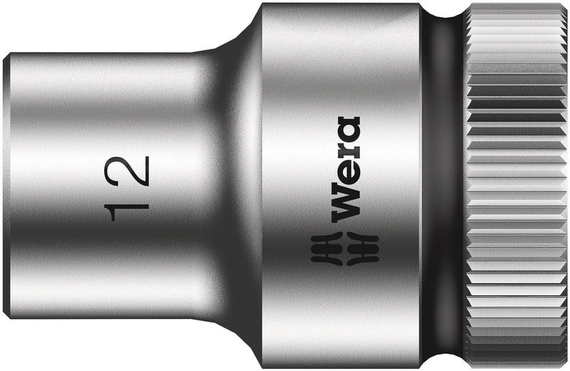 Wera 05003603001, 12mm Hex Socket, 1/2" Square Drive, Metric Hex, 6-Point, Chrome, Power Socket, 8790 HMC