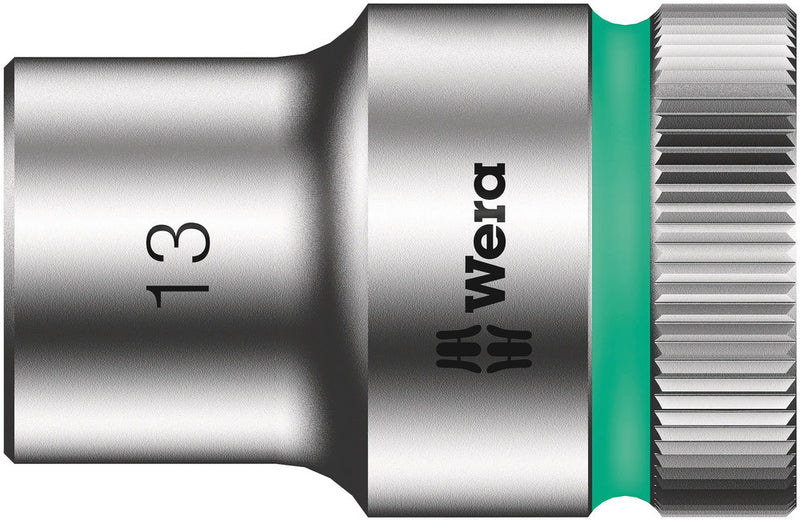 Wera 05003604001, 13mm Hex Socket, 1/2" Square Drive, Metric Hex, 6-Point, Chrome, Power Socket, 8790 HMC
