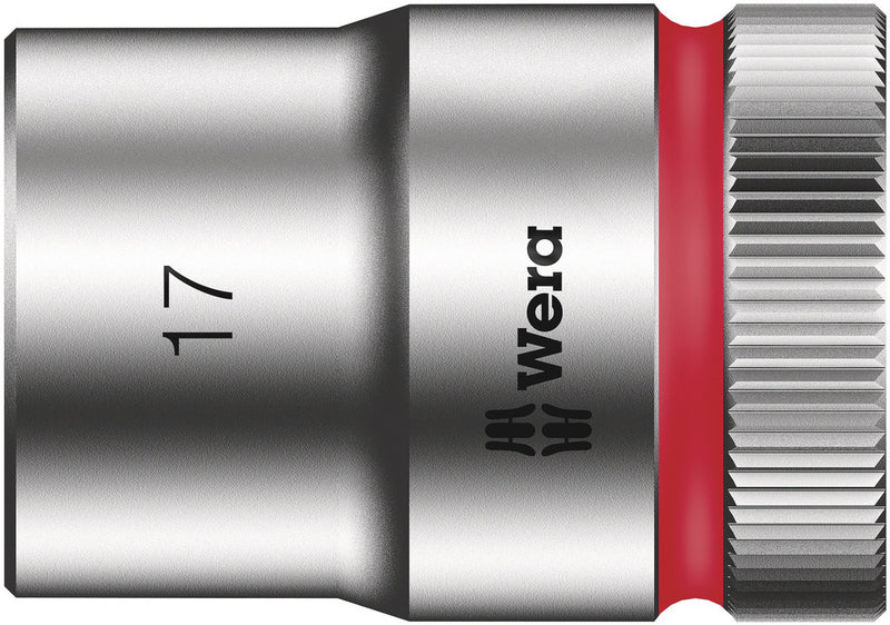 Wera 05003608001, 17mm Hex Socket, 1/2" Square Drive, Metric Hex, 6-Point, Chrome, Power Socket, 8790 HMC