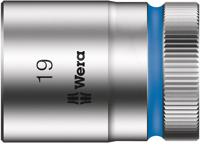 Wera 05003610001, 19mm Hex Socket, 1/2" Square Drive, Metric Hex, 6-Point, Chrome, Power Socket, 8790 HMC
