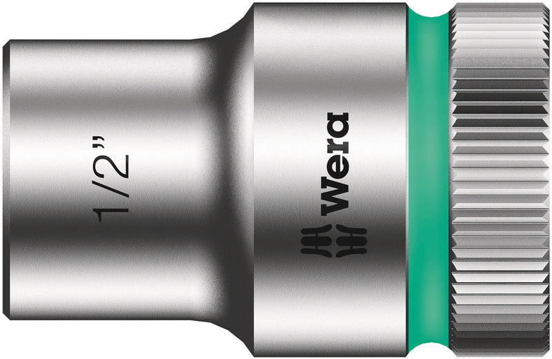 Wera 05003620001, 1/2" Hex Socket, 1/2" Square Drive, Inch Hex, 6-Point, Chrome, Power Socket, 8790 HMC