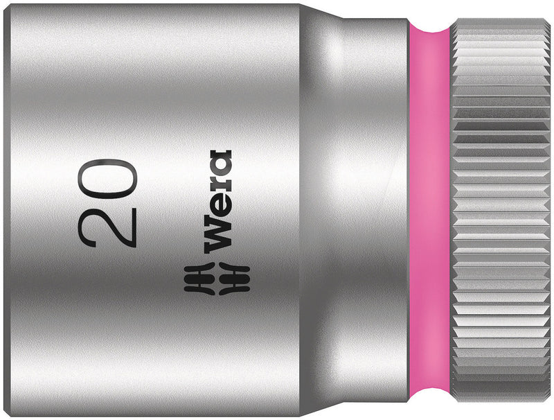 Wera 05003611001, 20mm Hex Socket, 1/2" Square Drive, Metric Hex, 6-Point, Chrome, Power Socket, 8790 HMC
