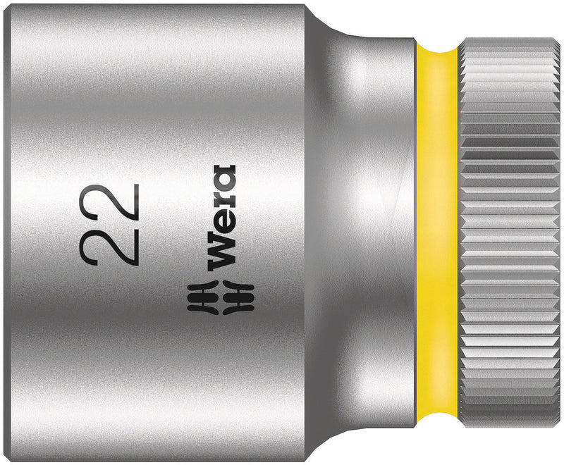 Wera 05003613001, 22mm Hex Socket, 1/2" Square Drive, Metric Hex, 6-Point, Chrome, Power Socket, 8790 HMC