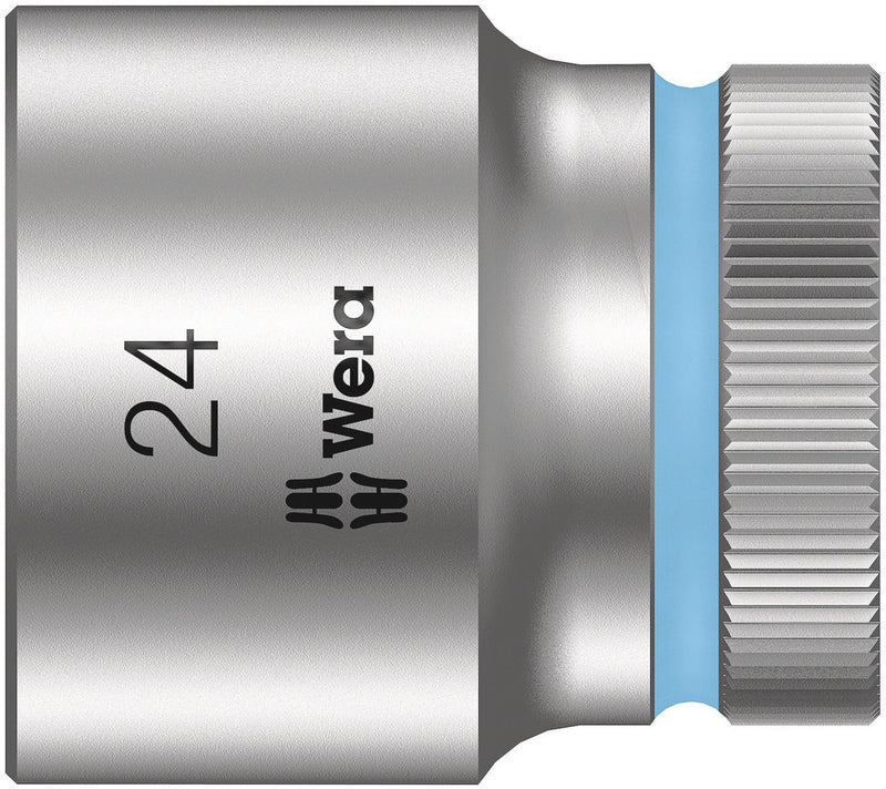Wera 05003614001, 24mm Hex Socket, 1/2" Square Drive, Metric Hex, 6-Point, Chrome, Power Socket, 8790 HMC