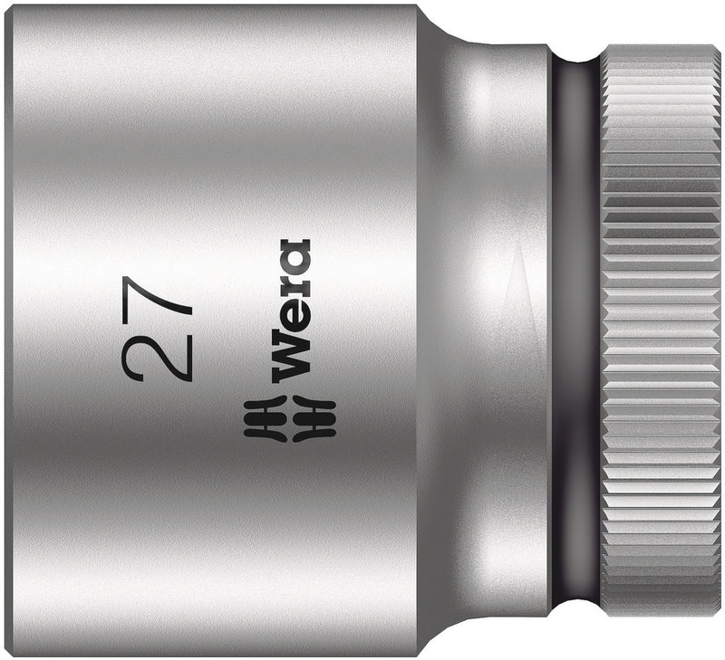 Wera 05003615001, 27mm Hex Socket, 1/2" Square Drive, Metric Hex, 6-Point, Chrome, Power Socket, 8790 HMC
