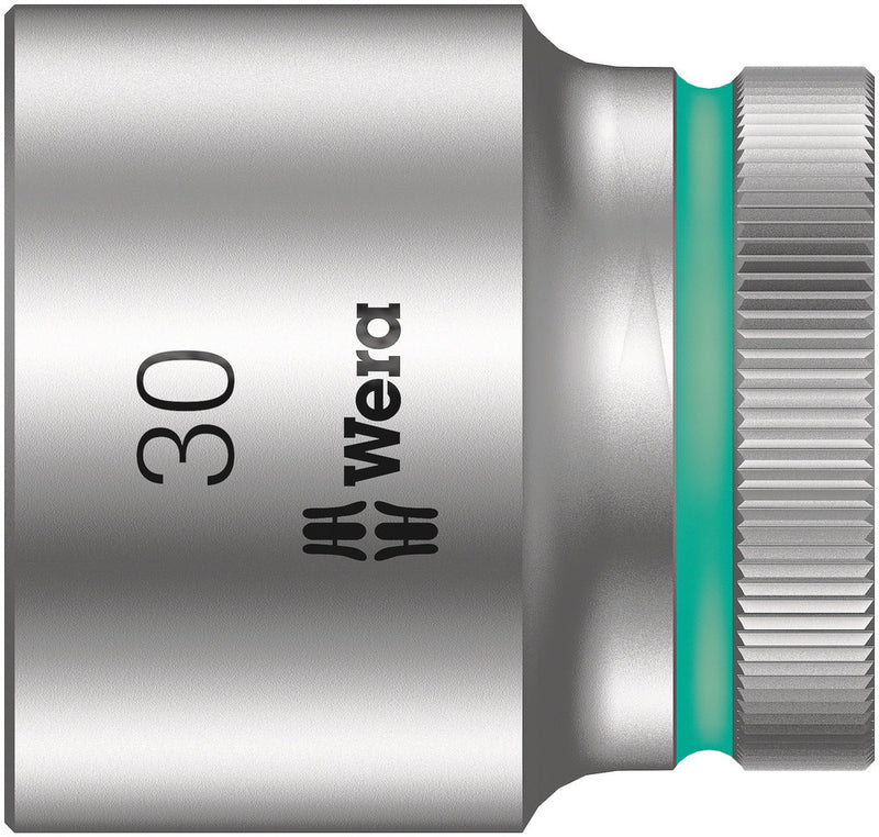 Wera 05003616001, 30mm Hex Socket, 1/2" Square Drive, Metric Hex, 6-Point, Chrome, Power Socket, 8790 HMC