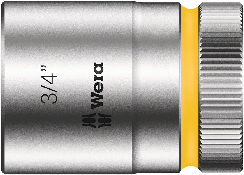 Wera 05003625001, 3/4" Hex Socket, 1/2" Square Drive, Inch Hex, 6-Point, Chrome, Power Socket, 8790 HMC