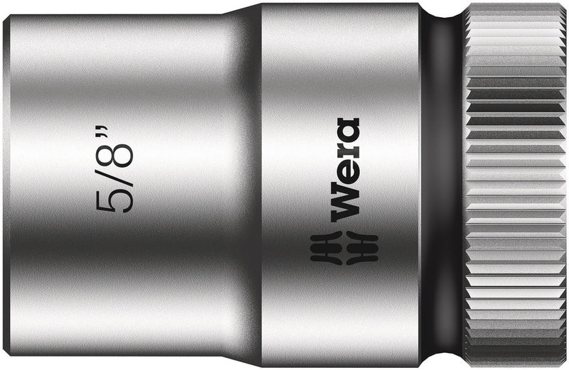 Wera 05003623001, 5/8" Hex Socket, 1/2" Square Drive, Inch Hex, 6-Point, Chrome, Power Socket, 8790 HMC