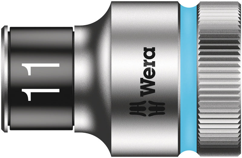 Wera 05003731001, 11mm Hex Socket, 1/2" Square Drive, Metric Hex, 6-Point, Chrome, Holding Function, Power Socket, 8790 HMC HF