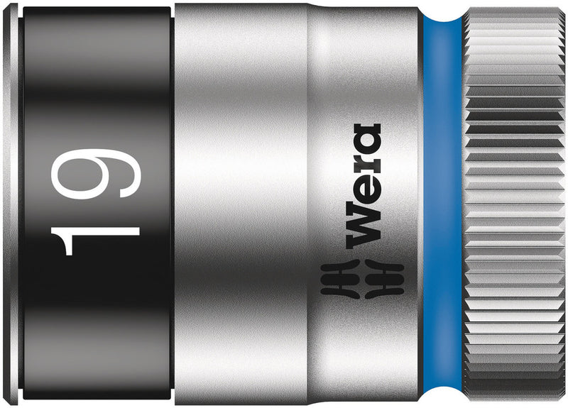 Wera 05003739001, 19mm Hex Socket, 1/2" Square Drive, Metric Hex, 6-Point, Chrome, Holding Function, Power Socket, 8790 HMC HF