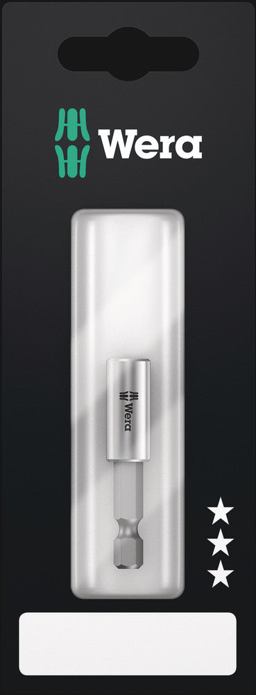 Wera 05160976001, 1/4" Hex Holder Screwdriver Bit Holder 899/4/1 S, 1/4" Hex Power Drive, Length 2" (50mm), Universal, Retaining Ring