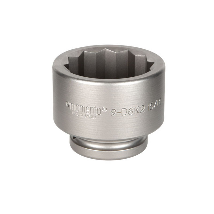 Momento 9-D6K2 1/4, 2-1/4" 12-Point Impact Socket, 1" Female Square Drive