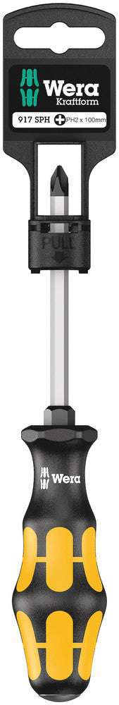 Wera 05100077001, Phillips, Black Point Tip, Kraftform Screwdriver, 917 SPH SB