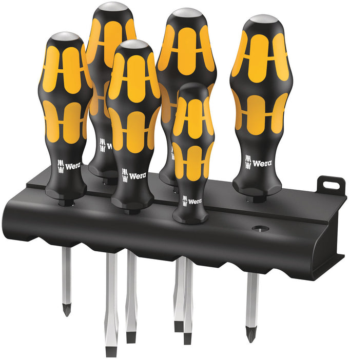 Wera 05018282001, 932/6 Screwdriver set Kraftform Wera: Chiseldriver and rack