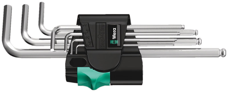Wera 05022181001, Chrome, Ball-End, Hex-Plus, Metric Hex L-Key, 950/7
