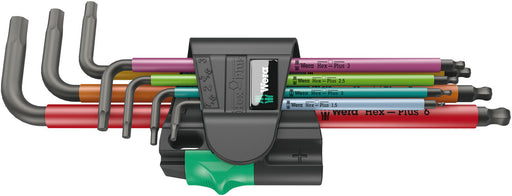 Wera 05022534001, Multicolor, BlackLaser, Ball-End, Hex-Plus, Metric Hex L-Key, 950/7