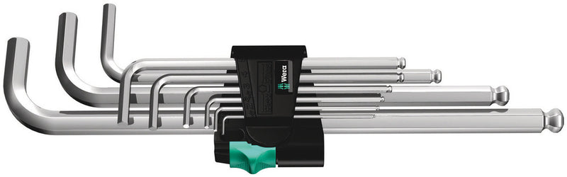 Wera 05022087001, Chrome, Ball-End, Hex-Plus, Metric Hex L-Key, 950/9