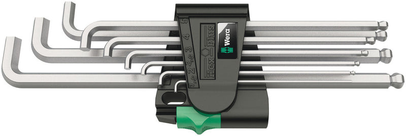 Wera 05073594001, Chrome, Ball-End, Hex-Plus, Metric Hex L-Key, 950/9