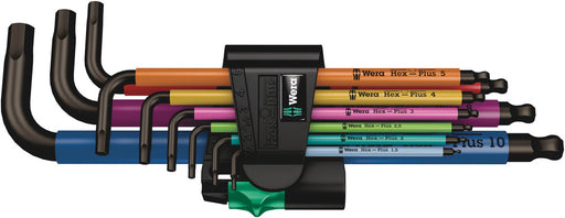 Wera 05022089001, Multicolor, BlackLaser, Ball-End, Hex-Plus, Metric Hex L-Key, 950/9