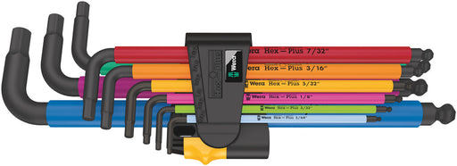 Wera 05022640001, Multicolor, BlackLaser, Ball-End, Hex-Plus, Inch Hex L-Key, 950/9