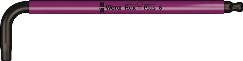 Wera 05022204001, Multicolor, BlackLaser, Ball-End, Holding Function, Hex-Plus, Metric Hex L-Key, 950 SPKL HF