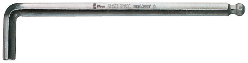 Wera 05022060001, Chrome, Ball-End, Hex-Plus, Metric Hex L-Key, 950 PKL