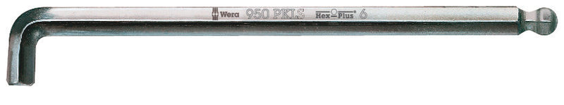 Wera 05022041001, Chrome, Ball-End, Hex-Plus, Metric Hex L-Key, 950 PKLS
