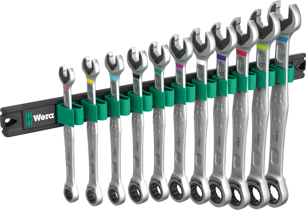 Wera 05020014001, 9630 Magnetic rail 6000 Joker 1 Ratcheting combination wrenches set