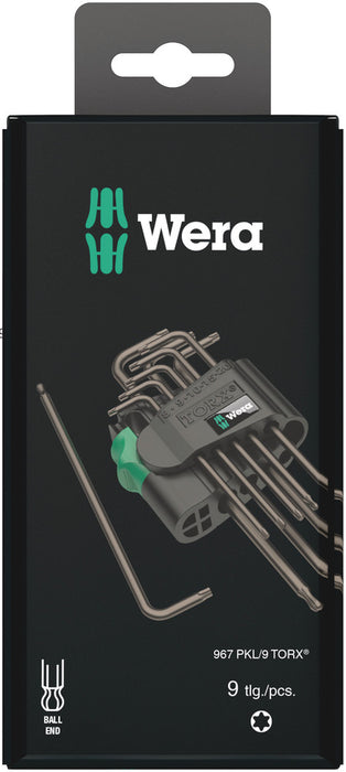 Wera 05073598001, 967/9 TX 1 SB TORX® L-key set, BlackLaser