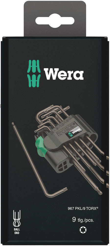 Wera 05073598001, BlackLaser, Ball-End, Torx L-Key, 967/9 TX