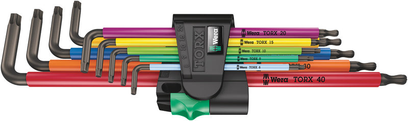 Wera 05024480001, Multicolor, Zinc-Phosphated, Ball-End, Torx L-Key, 967/9 TX