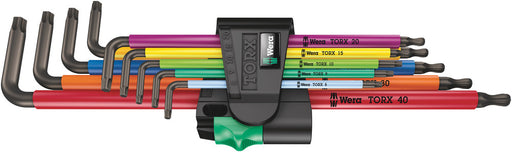 Wera 05024480001, Multicolor, Zinc-Phosphated, Ball-End, Torx L-Key, 967/9 TX