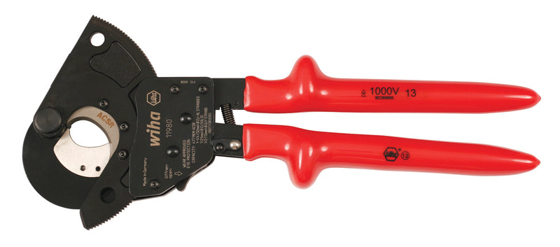 Wiha 11980 Insulated ACSR Ratcheting Cable Cutters